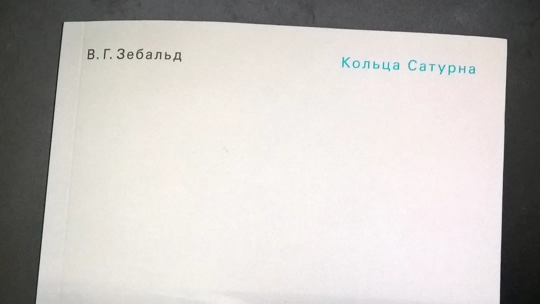 обложка книги кольца сатурна
